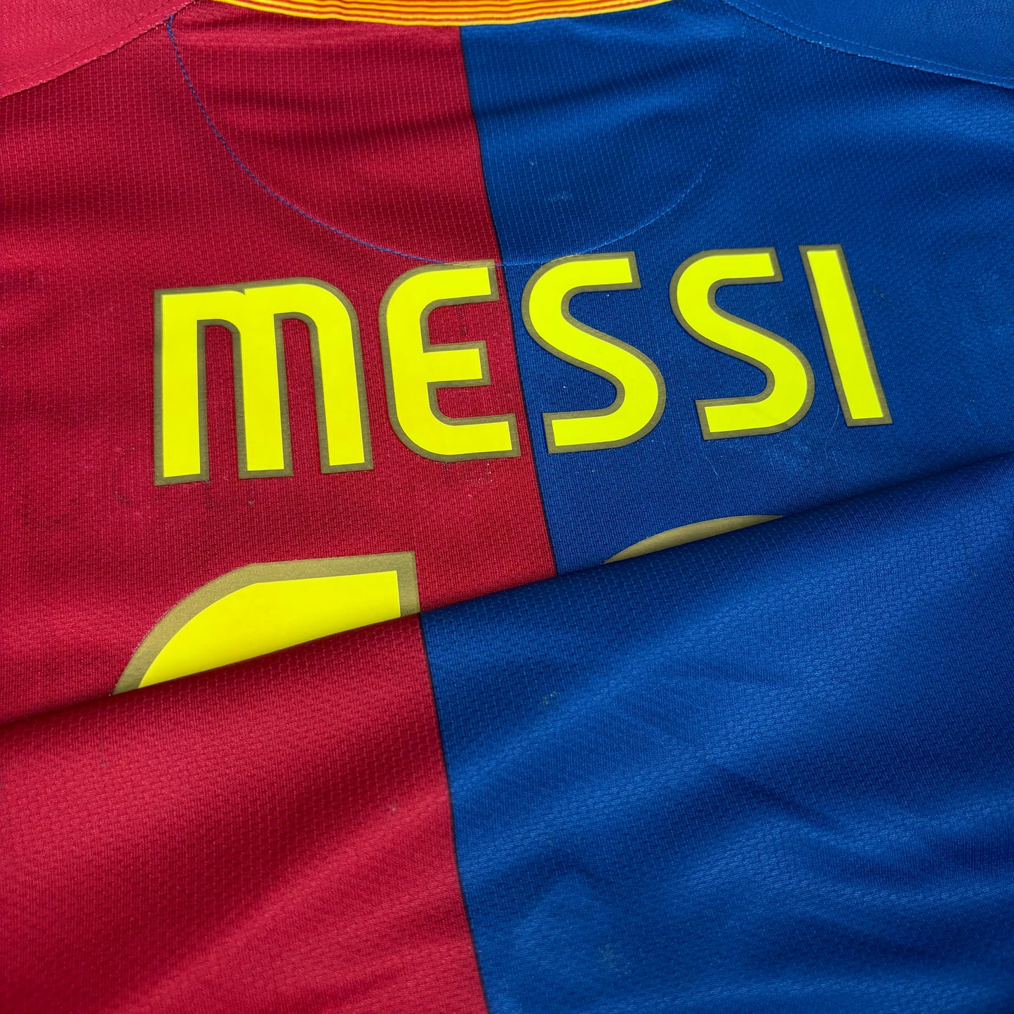 2008/09 Barcelona Home Longsleeve Shirt - Messi - XL