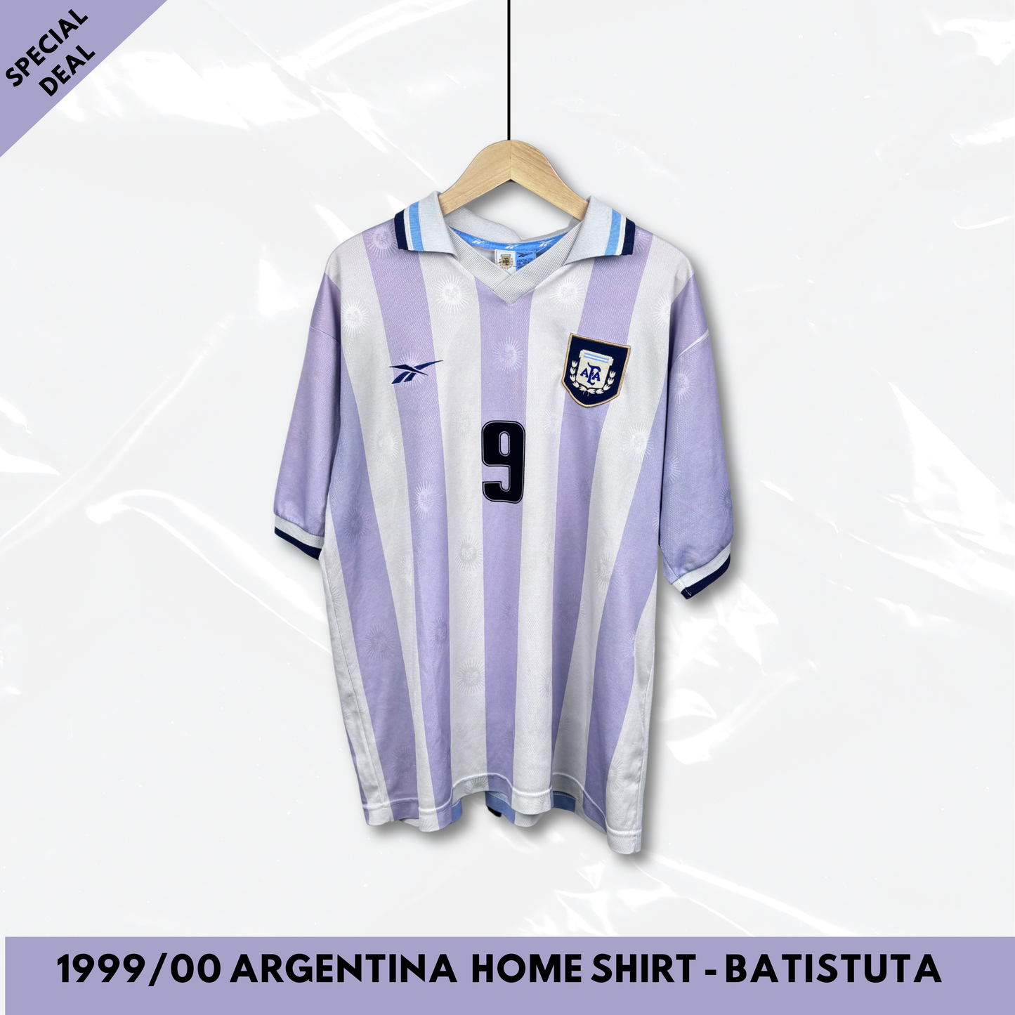 1999/00 Argentina Home Shirt - Batistuta - L