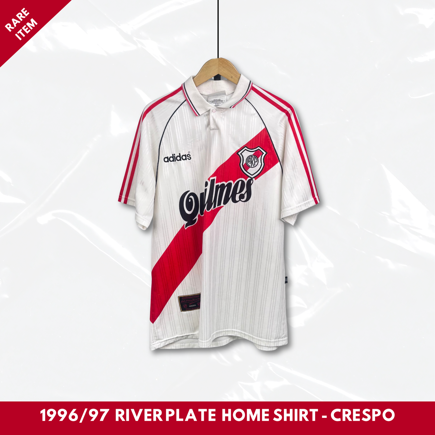 1995/96 River Plate Home Shirt - Crespo - M