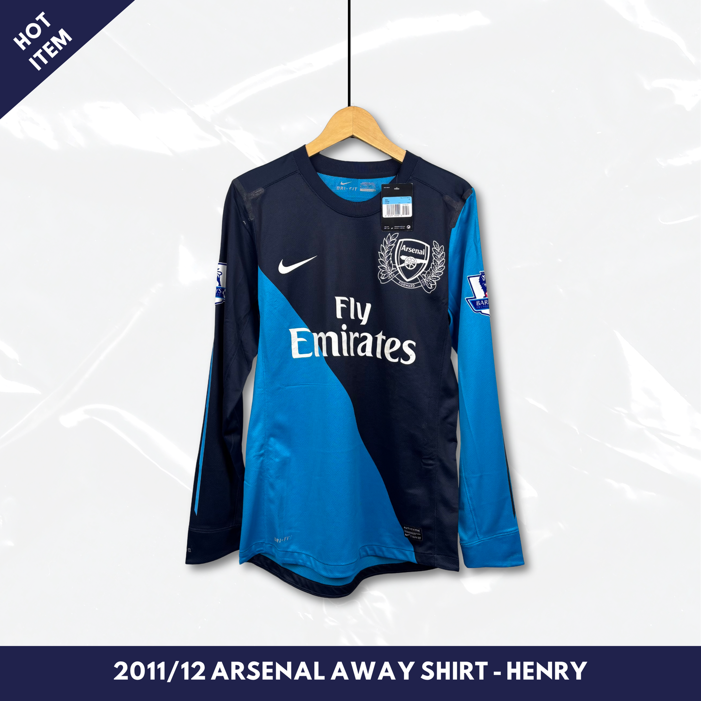 2011/12 Arsenal Away Shirt - Henry - Player Issue - M - New with Tag