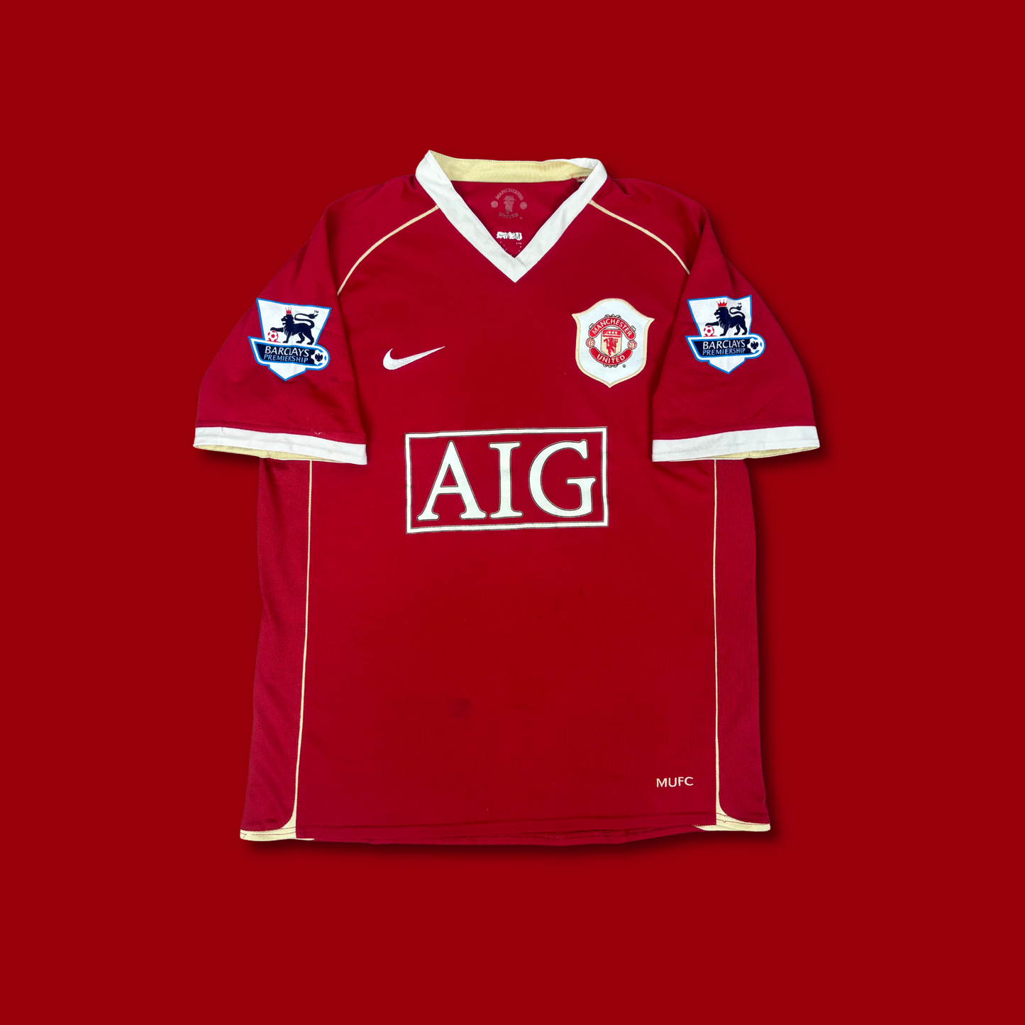 2006/07 Manchester United Home Shirt - Heinze - M