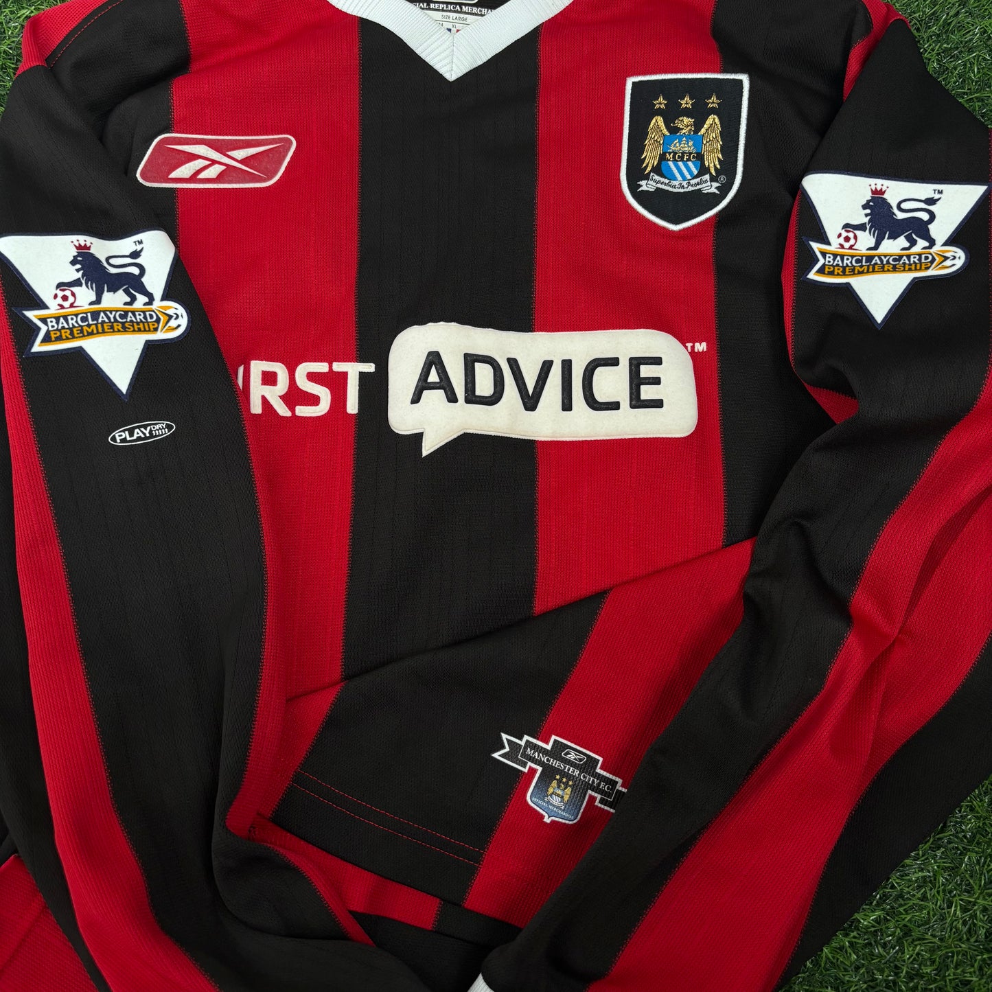 2003/04 Manchester City Away Longsleeve Shirt - Anelka - L