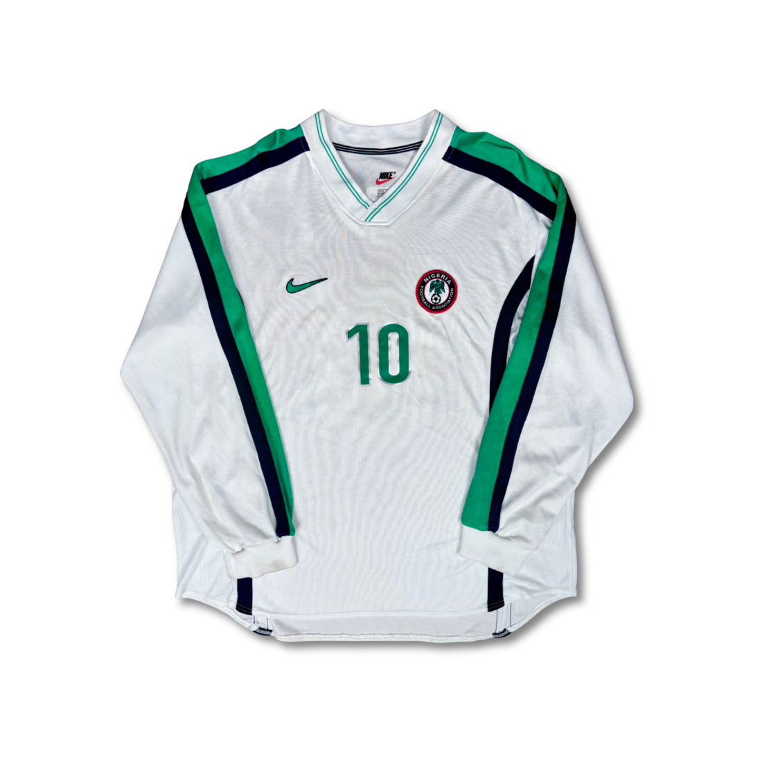 1998/99 Nigeria Away Longsleeve Shirt - Player Issue - Okocha - XL