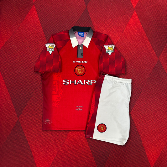 1996/97 Manchester United Home Shirt with Short - Cantona - XL