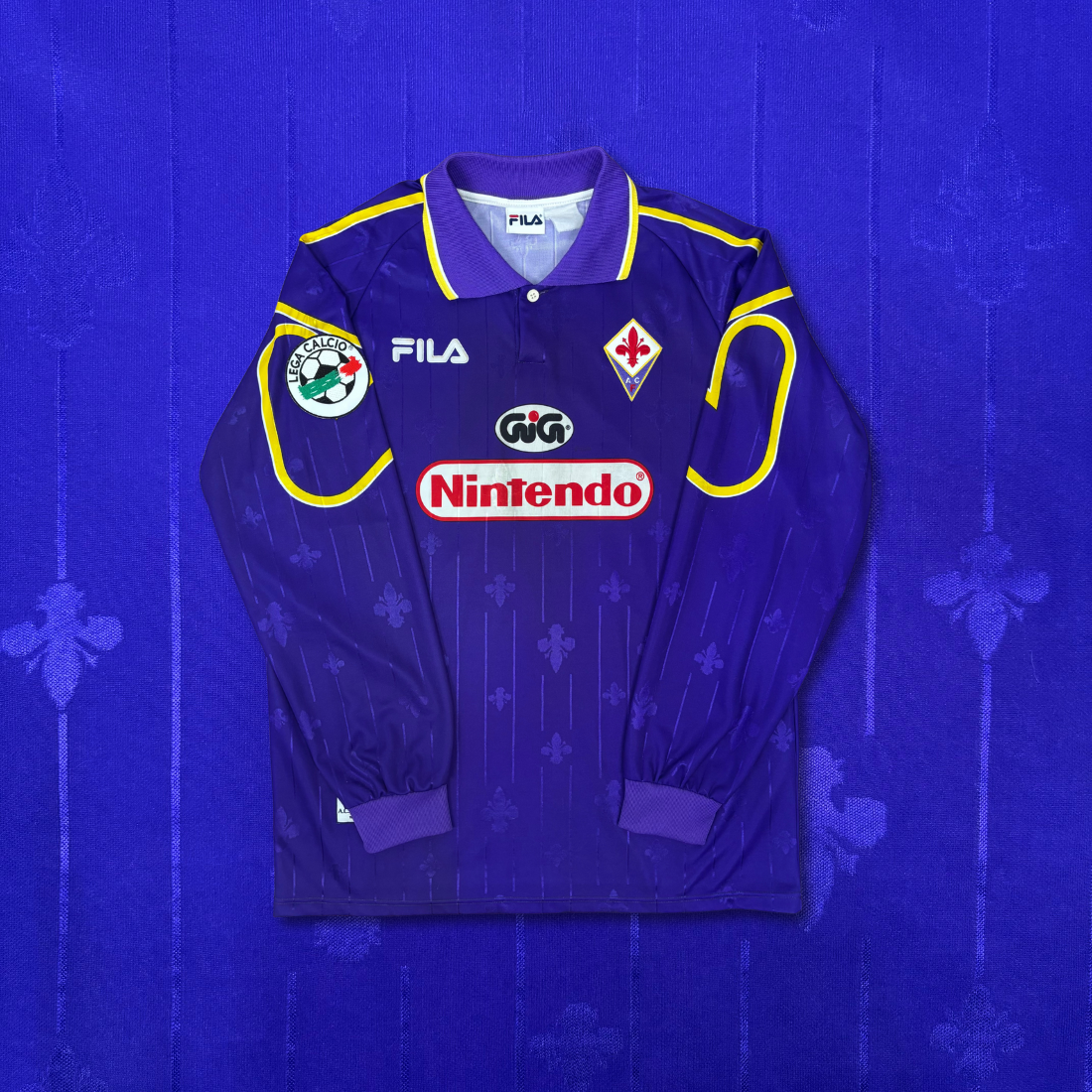 1997/98 Fiorentina Home Longsleeve Shirt - Batistuta - XL