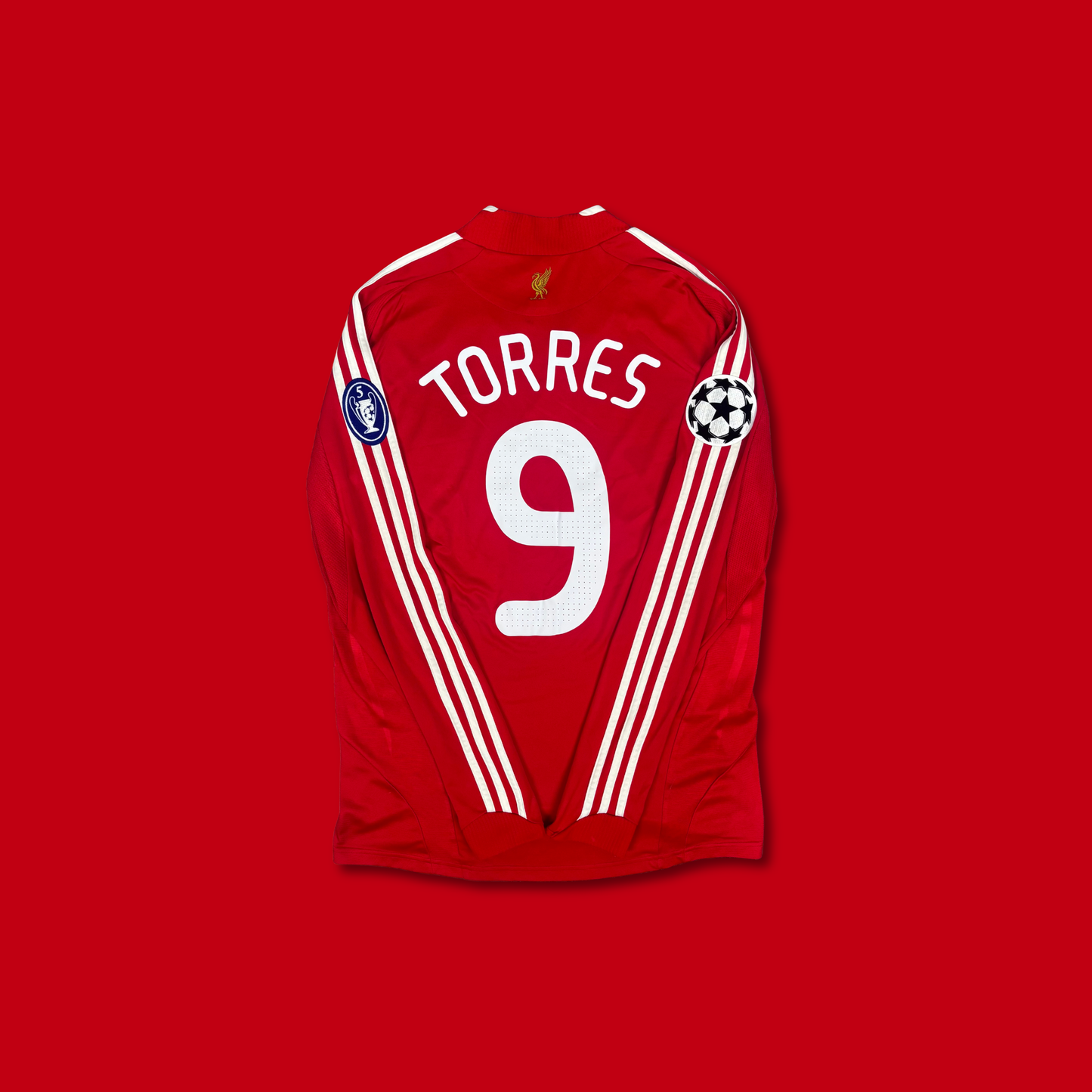 2008/09 Liverpool Home Longsleeve Shirt - Torres - M