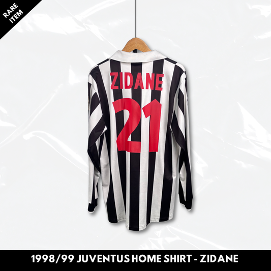 1998/99 Juventus Home Longsleeve Shirt - Zidane - L