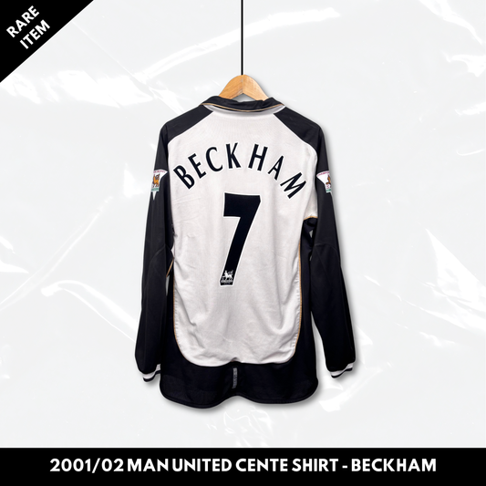 2001/02 Manchester United Centenary Longsleeve Shirt - Beckham - L