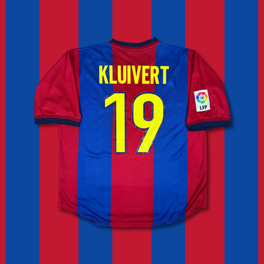 1998/99 Barcelona Home Shirt - Kluivert - L