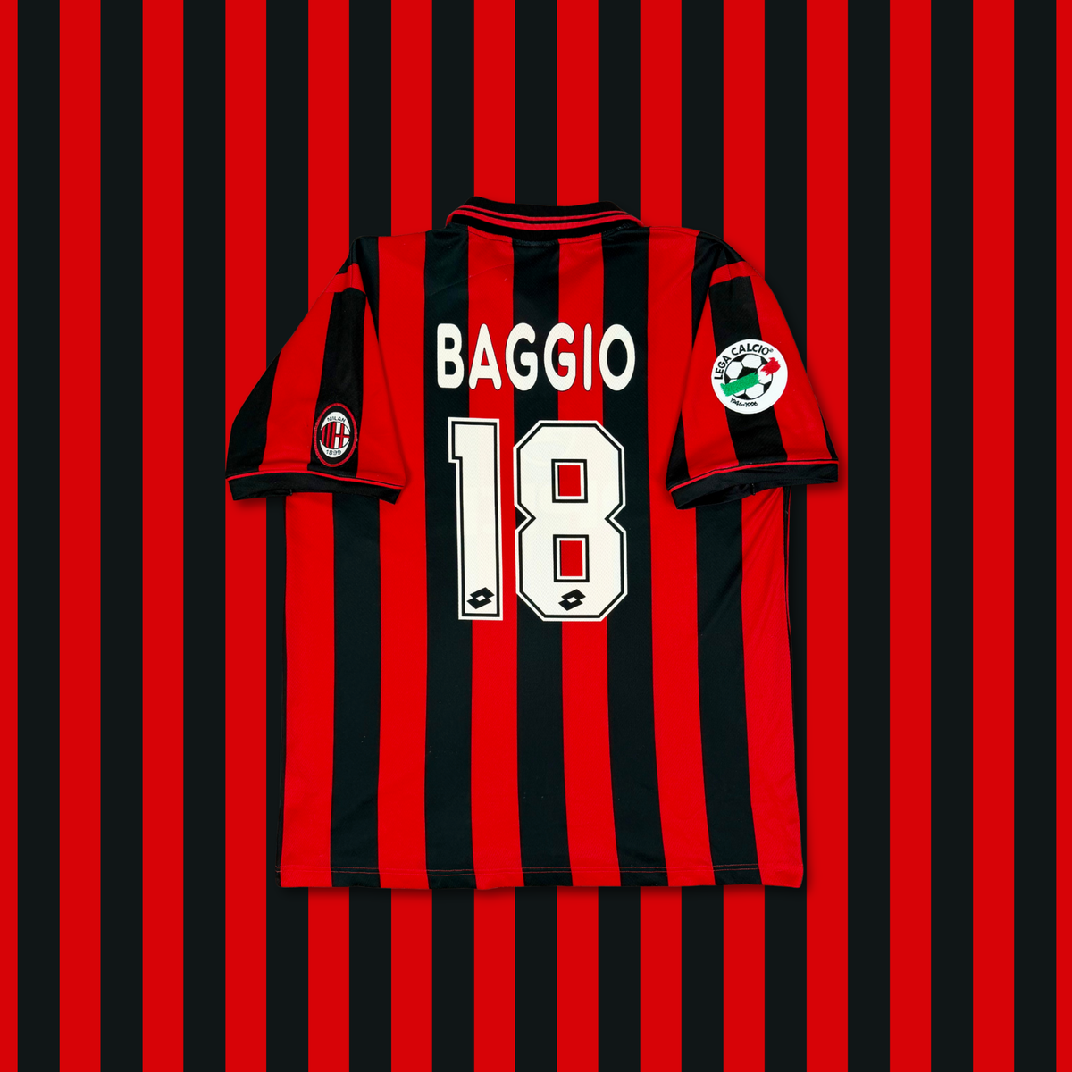 1996/97 AC Milan Home Shirt - Baggio - XL