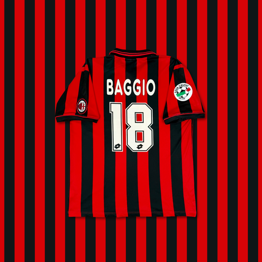 1996/97 AC Milan Home Shirt - Baggio - XL