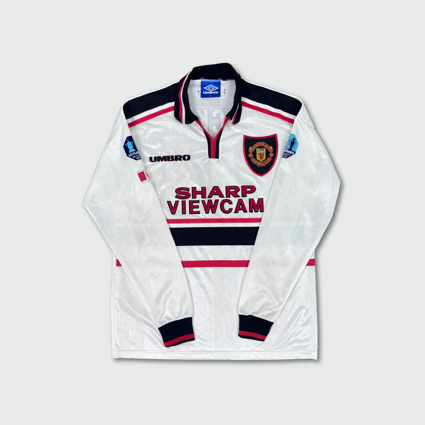 1997/98 Manchester United Away Longsleeve Shirt - David Beckham - M