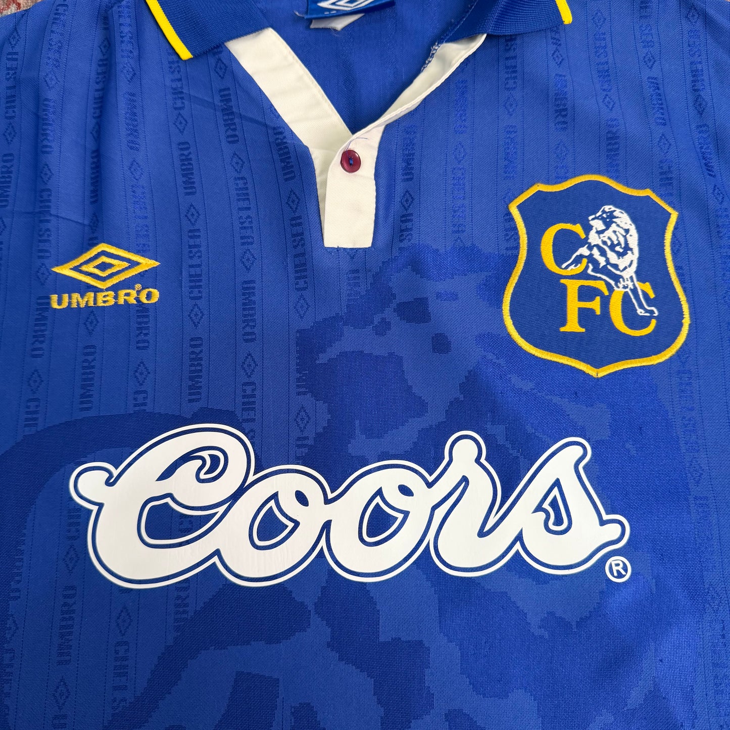 1995/96 Chelsea Home Shirt - Gulit - M