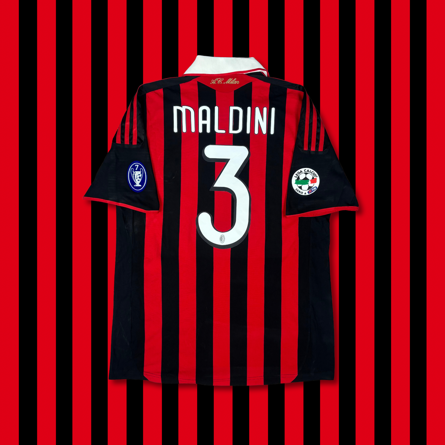 2009/10 AC Milan Home Shirt - Maldini - M