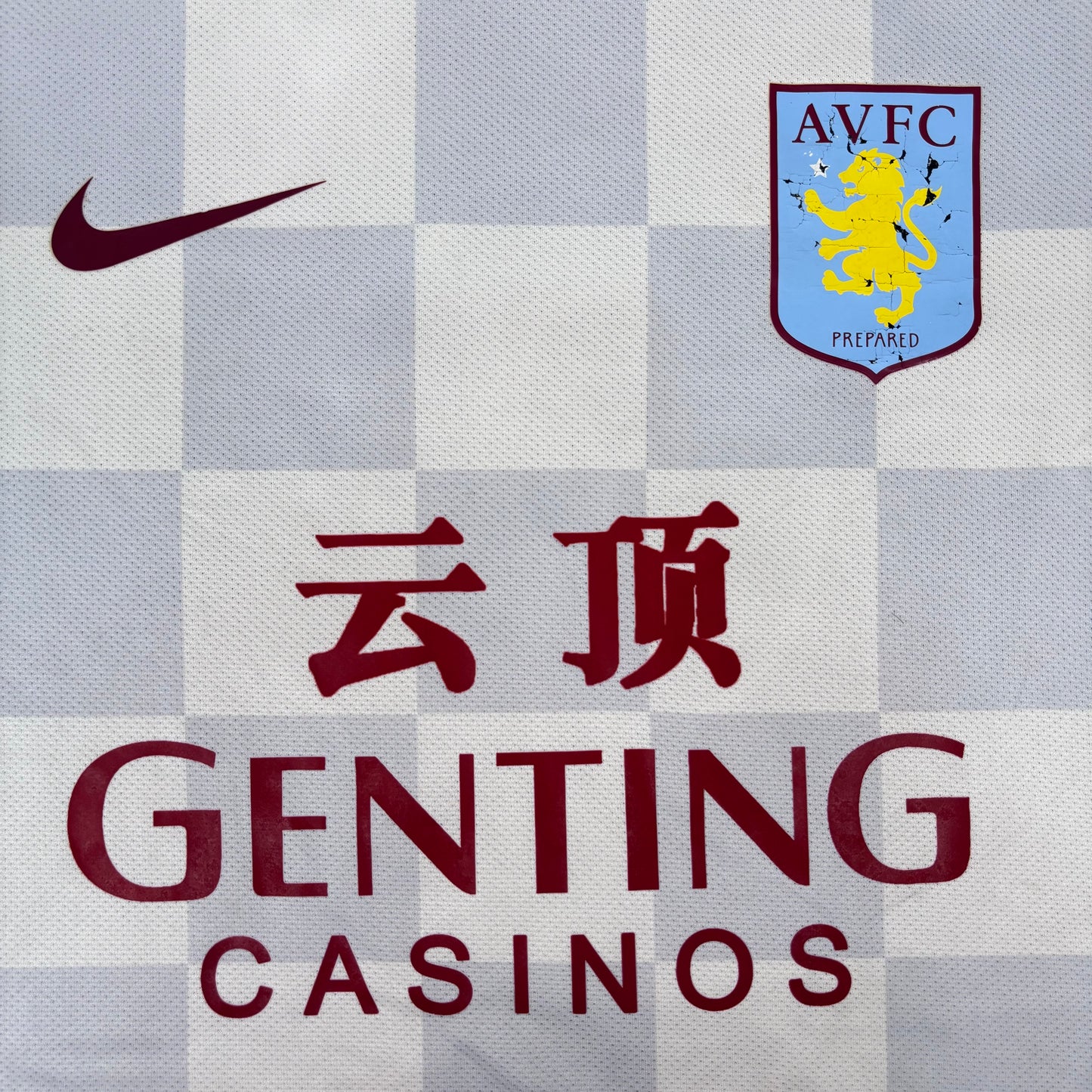 2010/11 Aston Villa Away Longsleeve Shirt - Player Issue - M - Bent