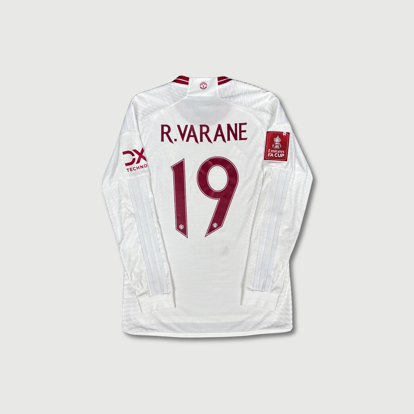 2023/24 Manchester United Away Longsleeve Shirt - Player Issue - Varane - M