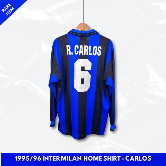 1995/96 Inter Milan Home Longsleeve - Roberto Carlos - Player Issue - XL