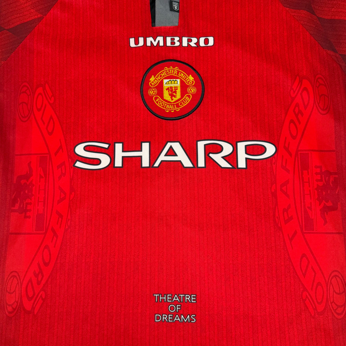 1996/97 Manchester United Home Longsleeve Shirt - Beckham - XL