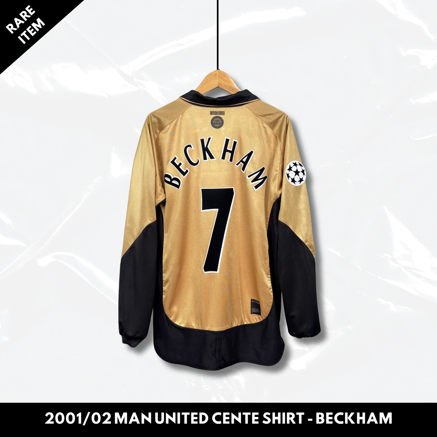 2001/02 Manchester United Centenary Longsleeve Shirt - Beckham - L