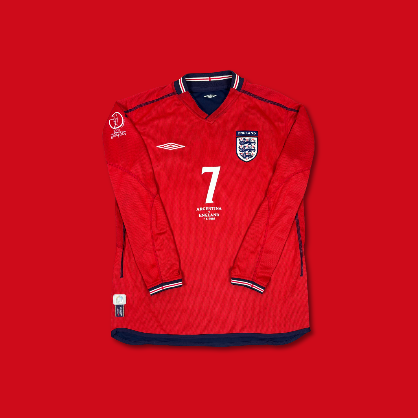 2002/03 England Away Shirt - Beckham - M