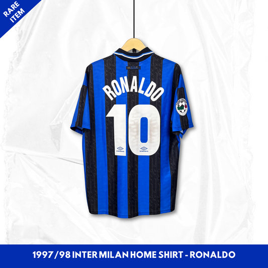 1997/98 Inter Milan Home Shirt - Ronaldo Nazario - L