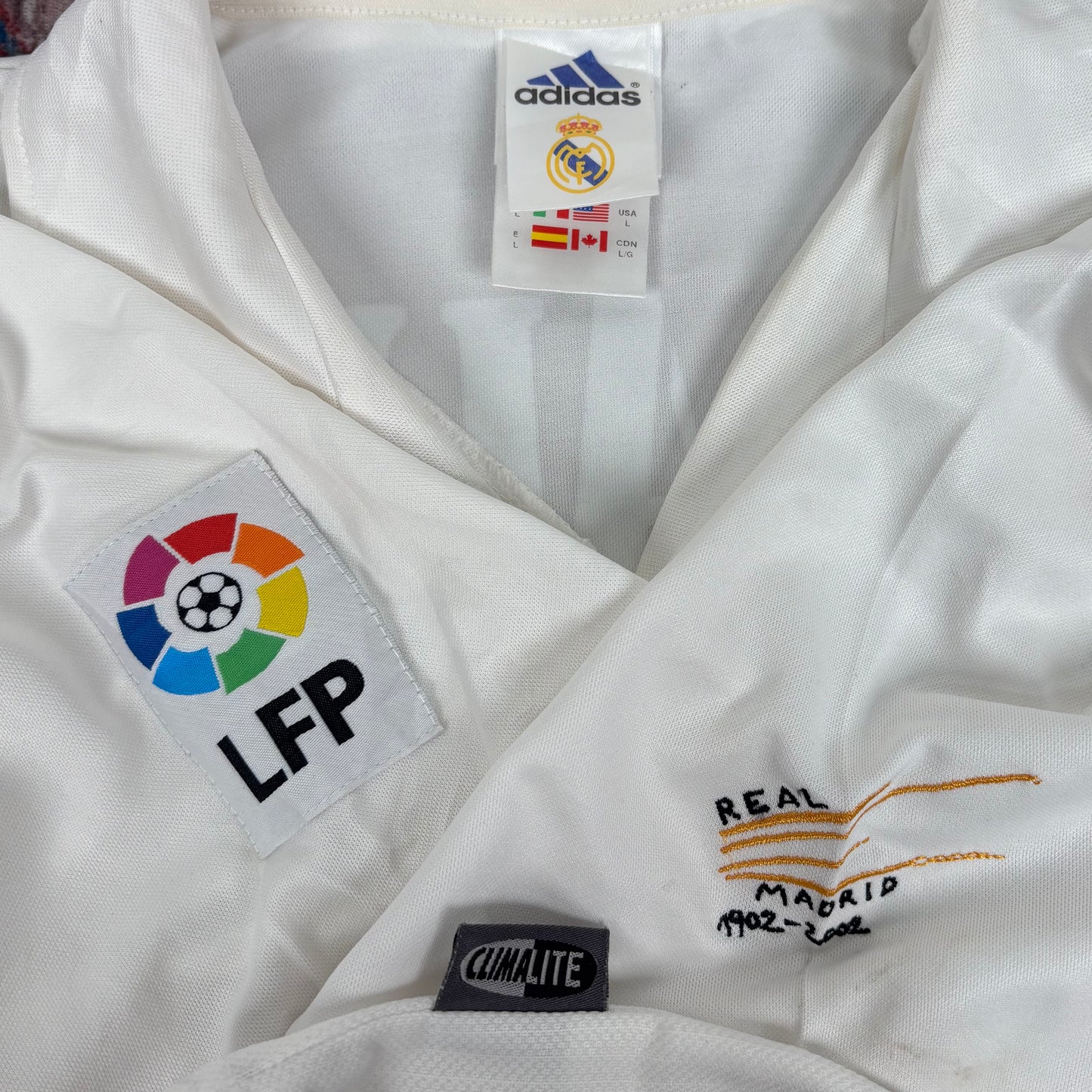 2002/03 Real Madrid Centenary Home Shirt - Raul - L