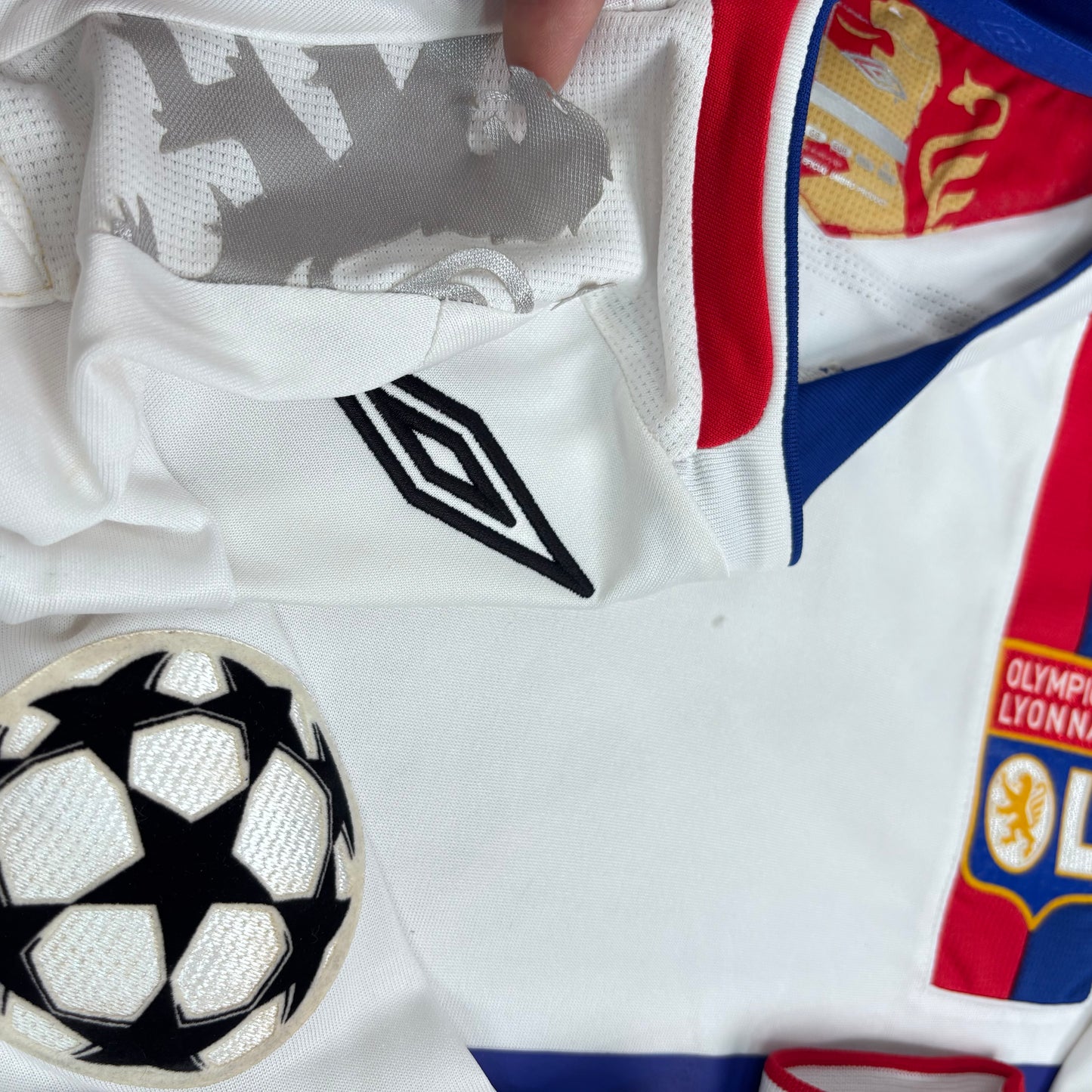 2007/08 Olympique Lyon Home Longsleeve Shirt - Juninho - L