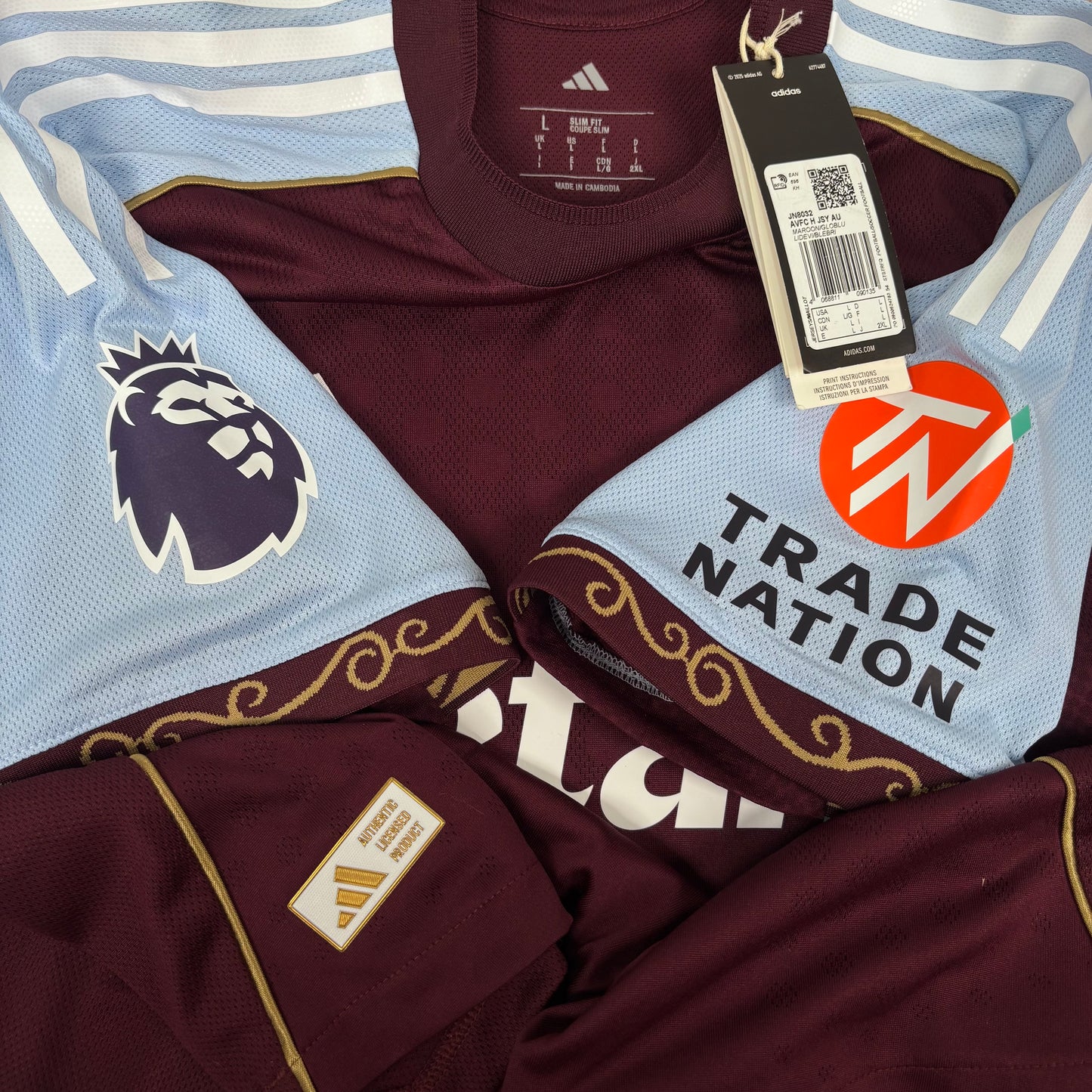 2025/26 Aston Villa Home Shirt - Player Issue - Rogers - L - New with Tag