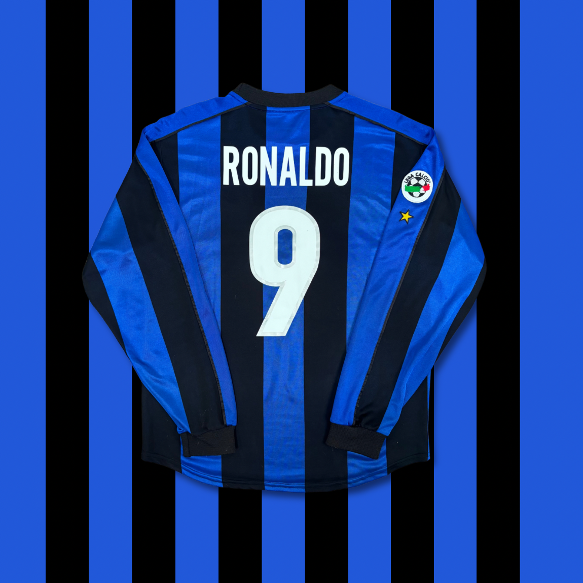1999/00 Inter Milan Home Longsleeve Shirt - Ronaldo - M
