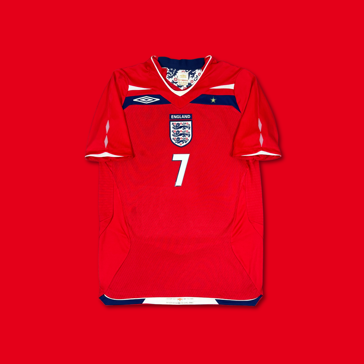 2008/09 England Away Shirt - Beckham - M