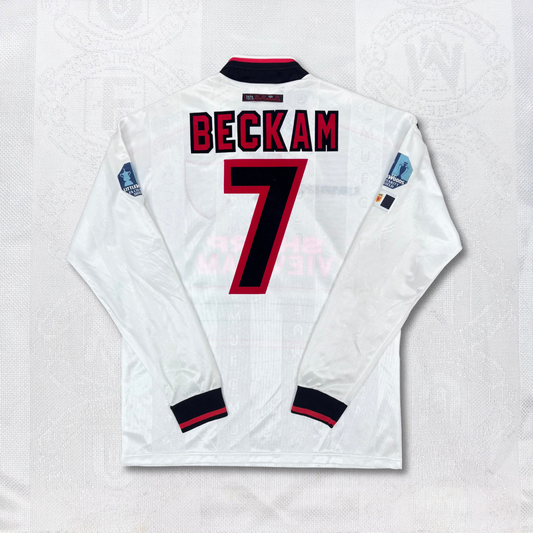 1998/99 Manchester United Away Longsleeve Shirt - Beckham - M