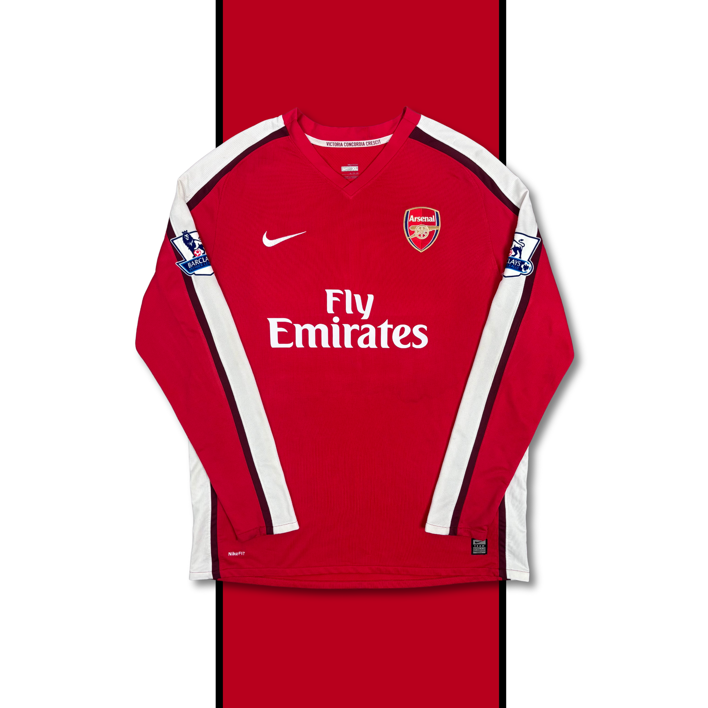 2008/10 Arsenal Home Longsleeve Shirt - Rosicky - L