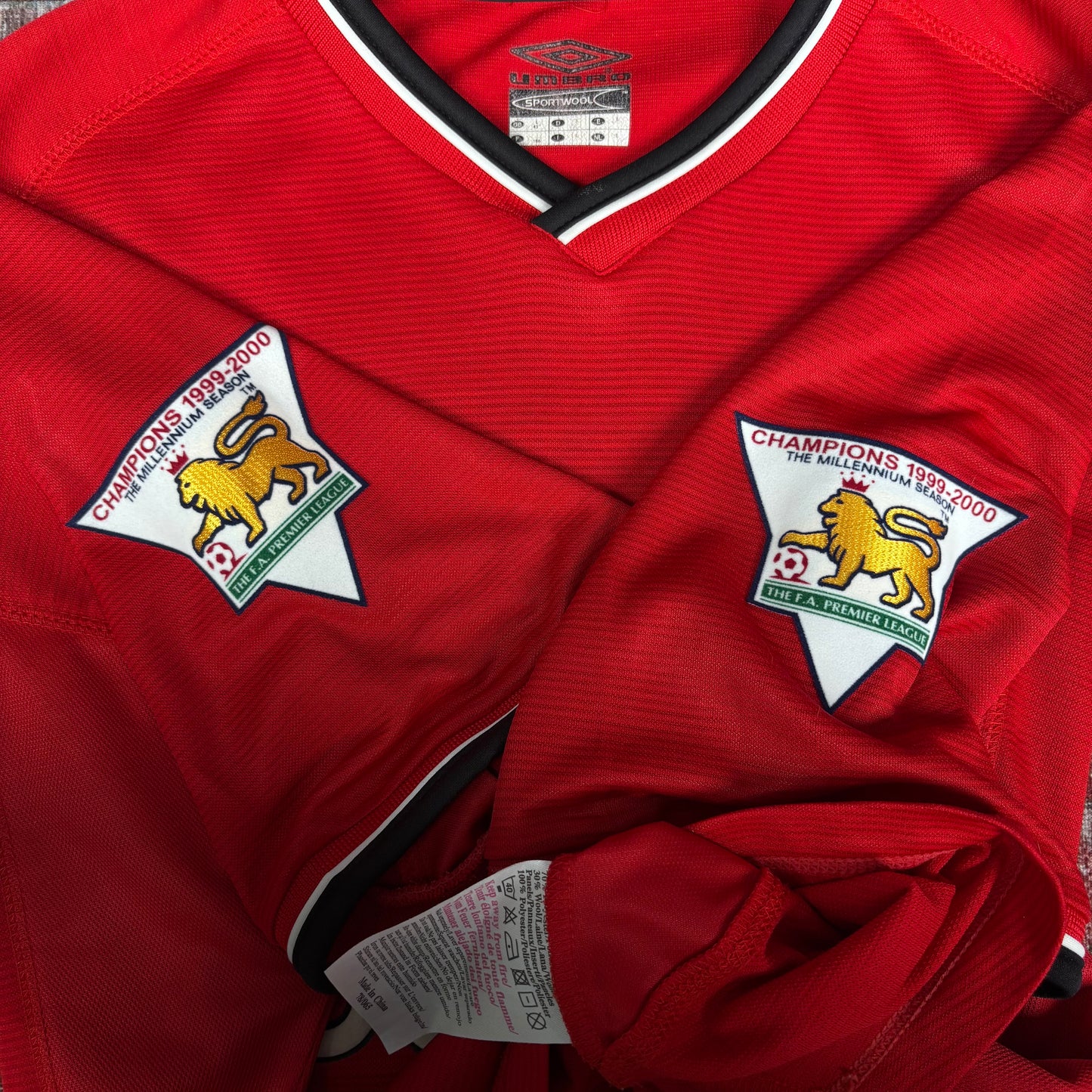 2000/01 Manchester United Home Shirt - Stam - L