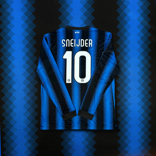 2010/11 Inter Milan Home Longsleeve Shirt - Sneijder - L