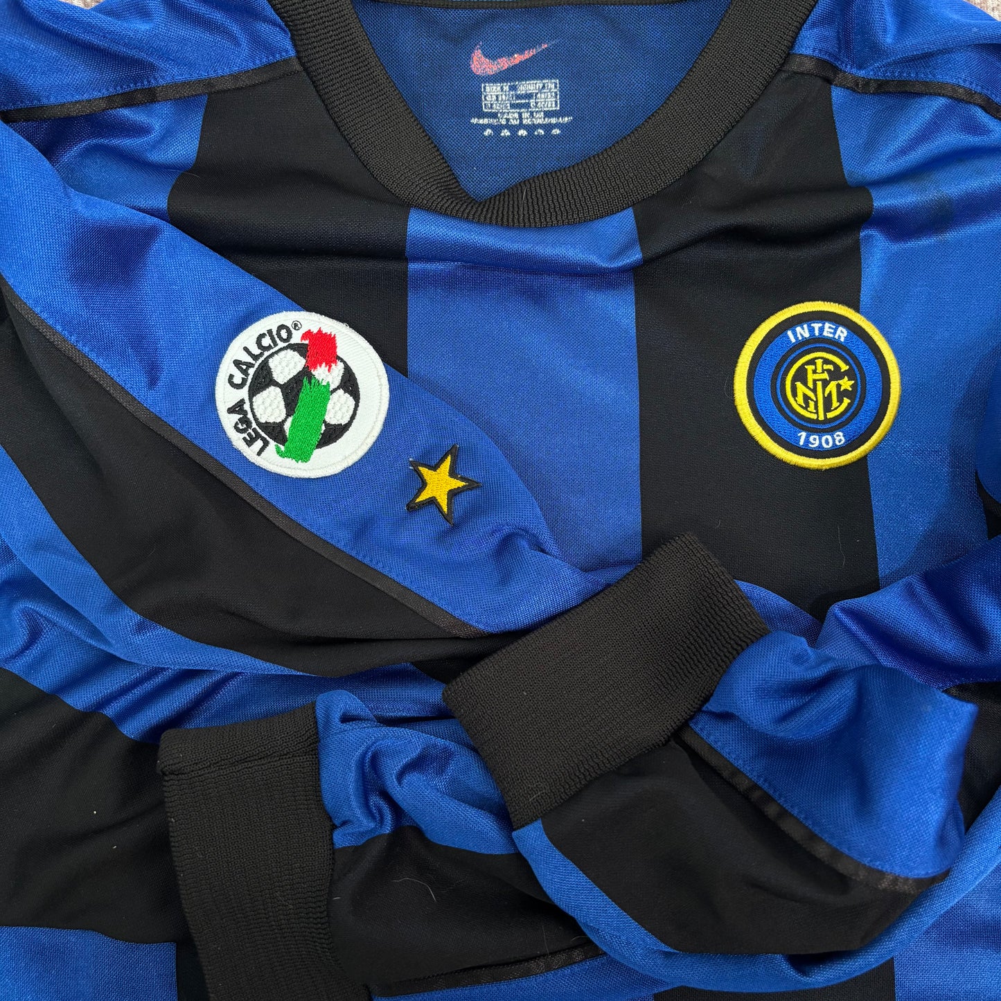1999/00 Inter Milan Home Longsleeve Shirt - Ronaldo - M