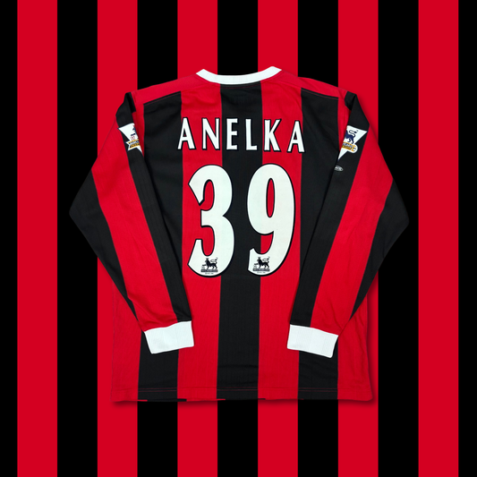 2003/04 Manchester City Away Longsleeve Shirt - Anelka - L