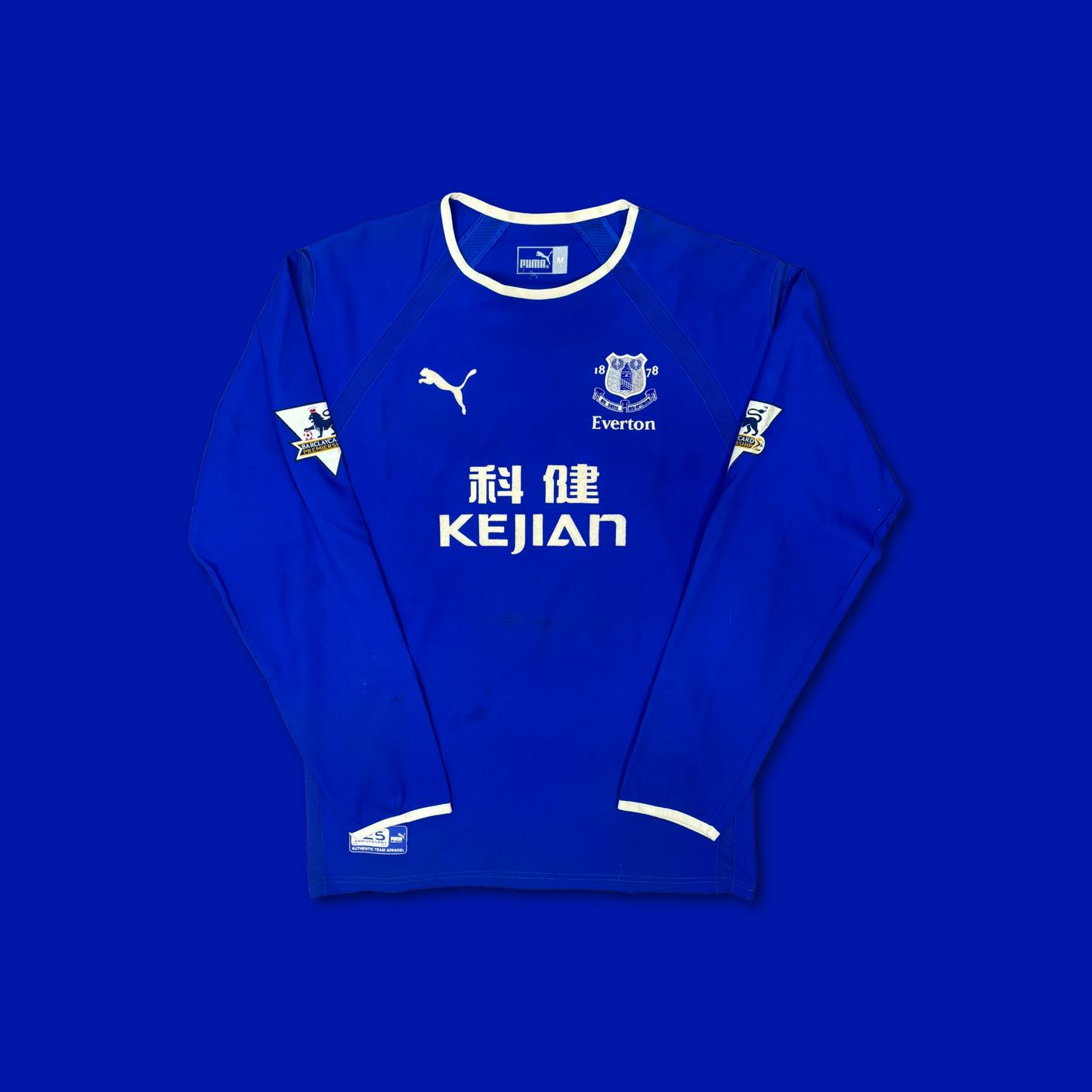 2003/04 Everton Home Longsleeve Shirt - Rooney - M