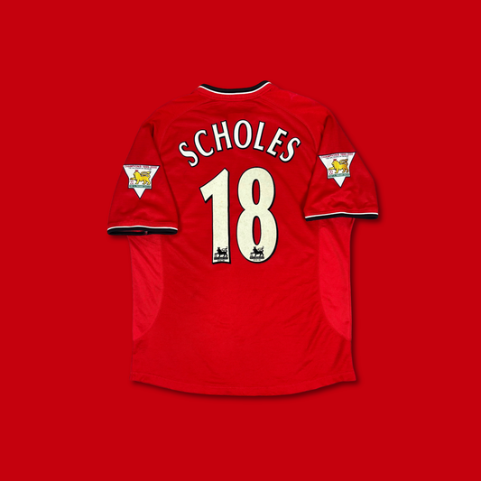 2000/01 Manchester United Home Shirt- Scholes - L