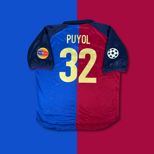 1999/00 Barcelona Home Centenary Shirt - Puyol - XL