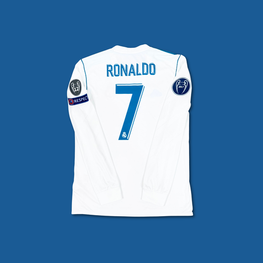 2017/18 Real Madrid Home Longsleeve Shirt - Cristiano Ronaldo - M