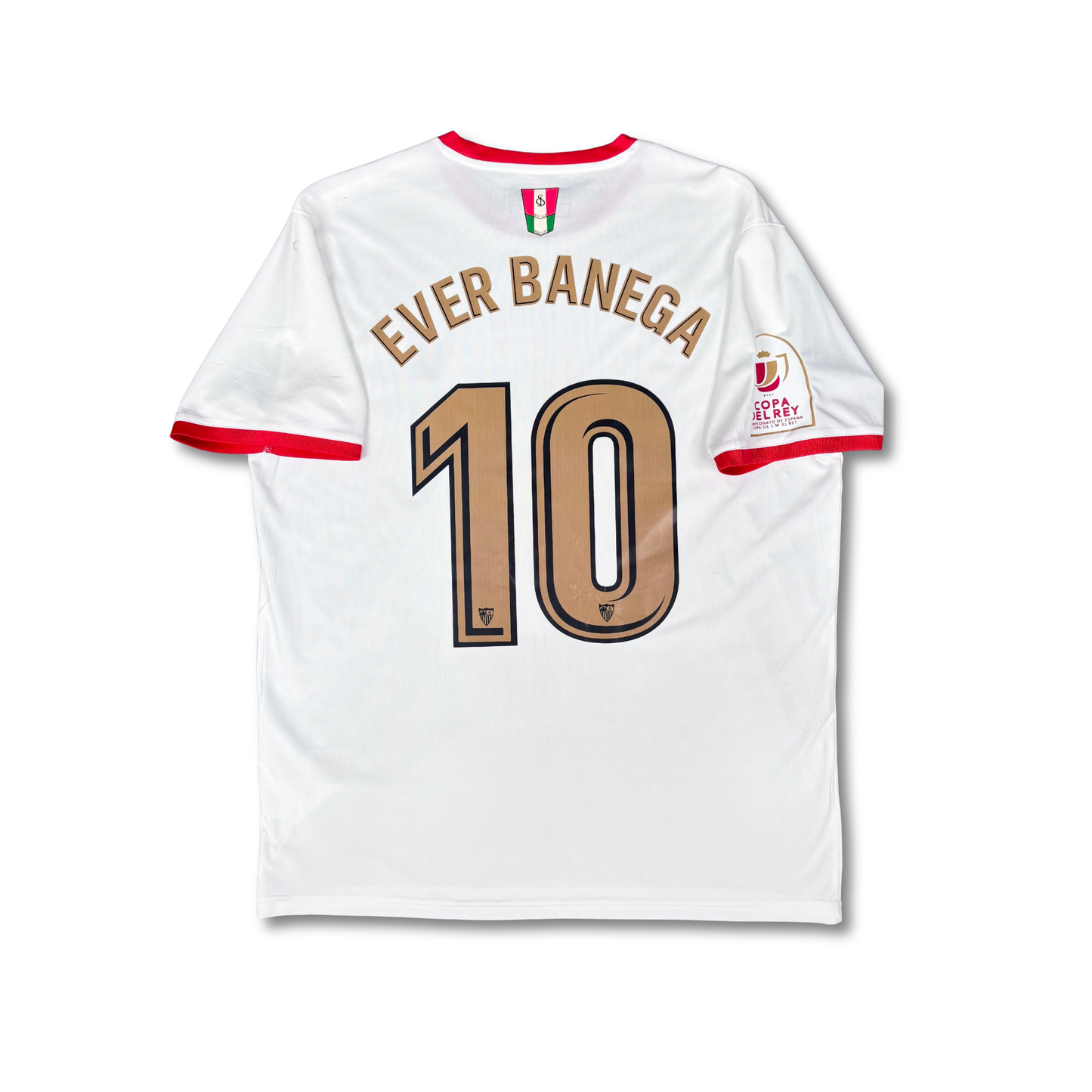 2017/18 Sevilla Home Copa del Rey Shirt - Ever Banega - L