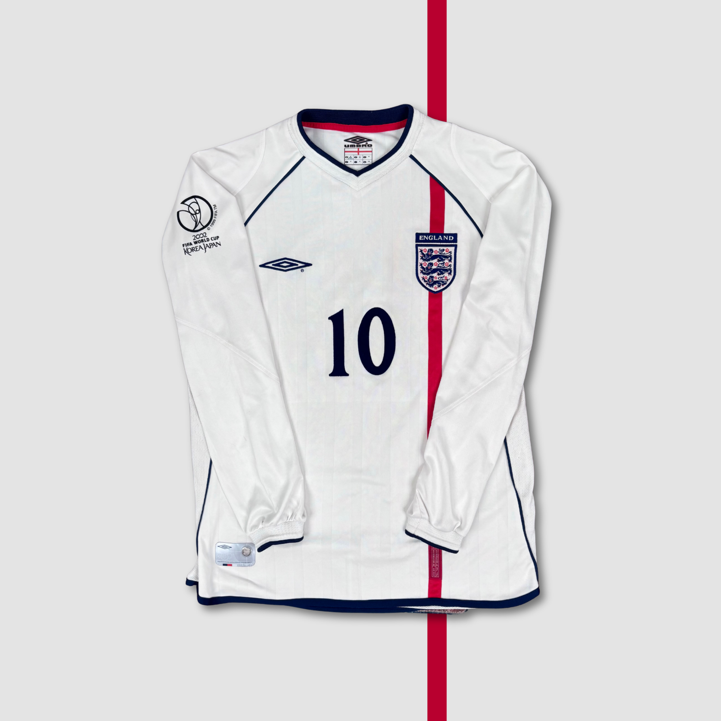 2001/02 England Home LongsleeveShirt - Owen - M
