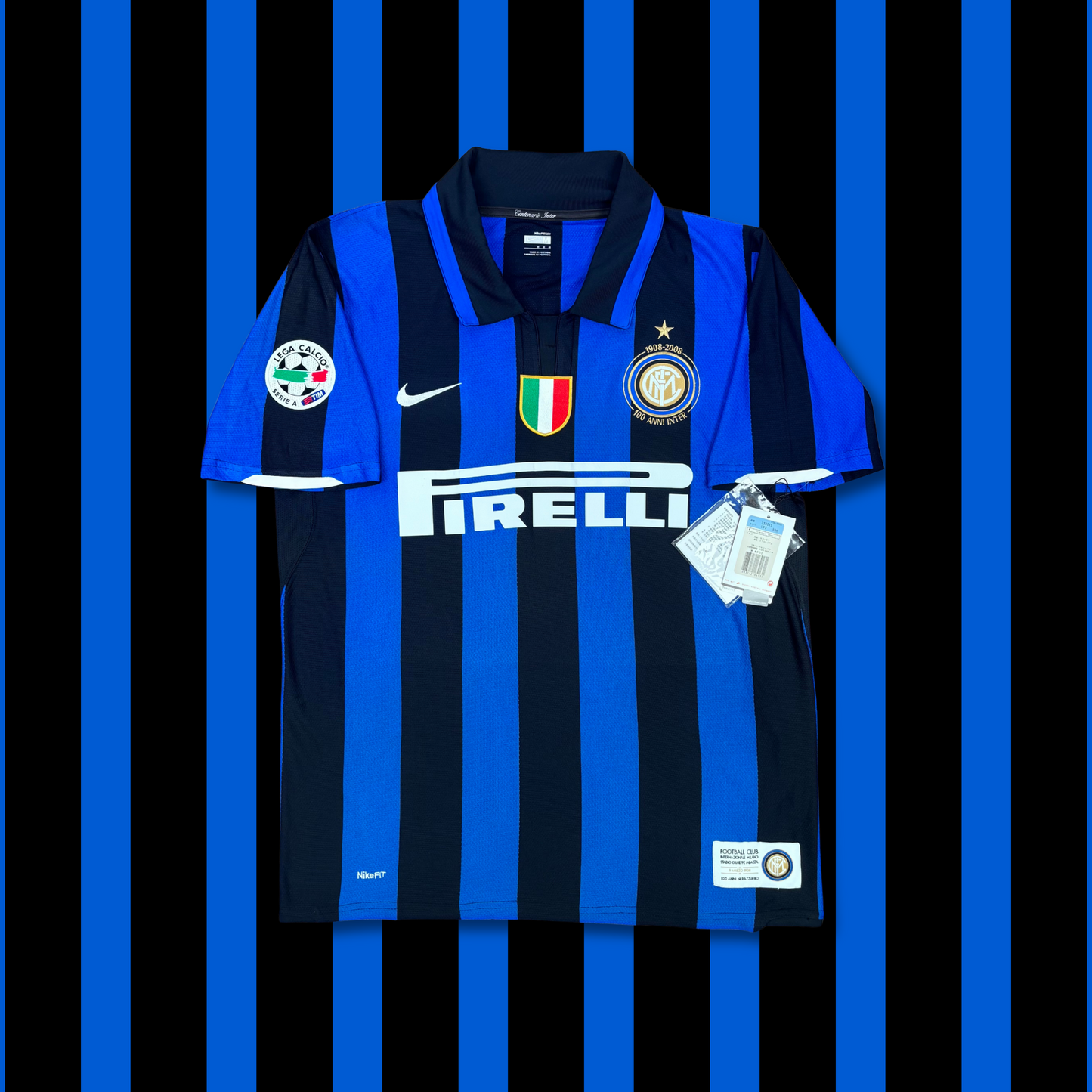 2007/08 Inter Milan Centenary Home Shirt - Figo - M - New with Tag