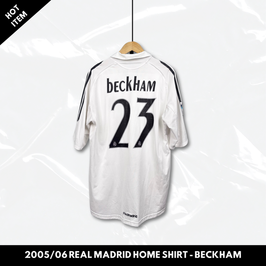 2005/06 Real Madrid Home Shirt - Beckham - L