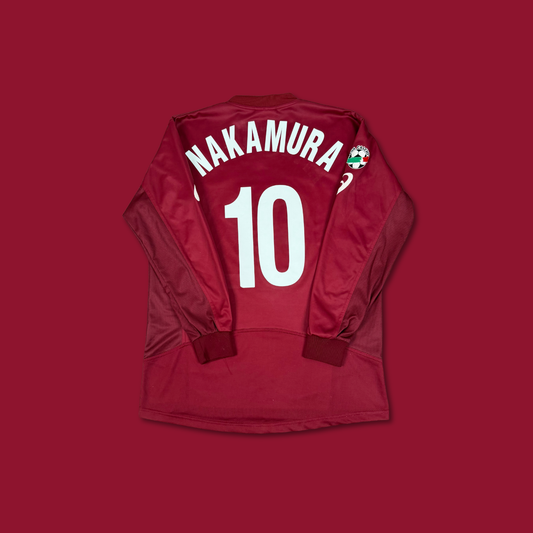 2002/03 Reggina Calcio Home Longsleeve Shirt - Player Issue - Nakamura - XL
