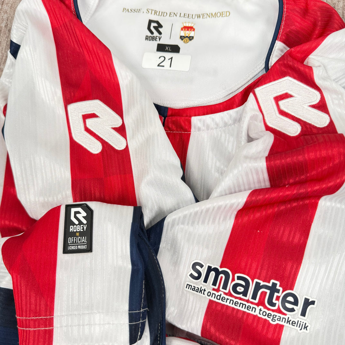 2021/22 Willem II Tilburg Home Match Worn Shirt - Doodeman - XL