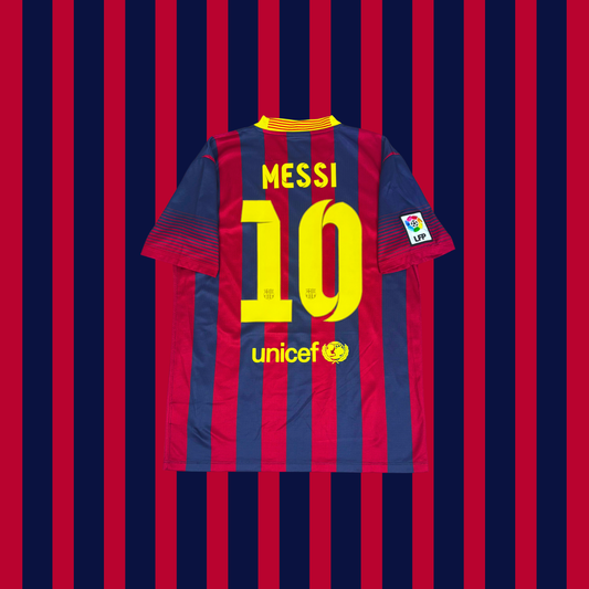 2013/14 Barcelona Home Shirt - M - Messi