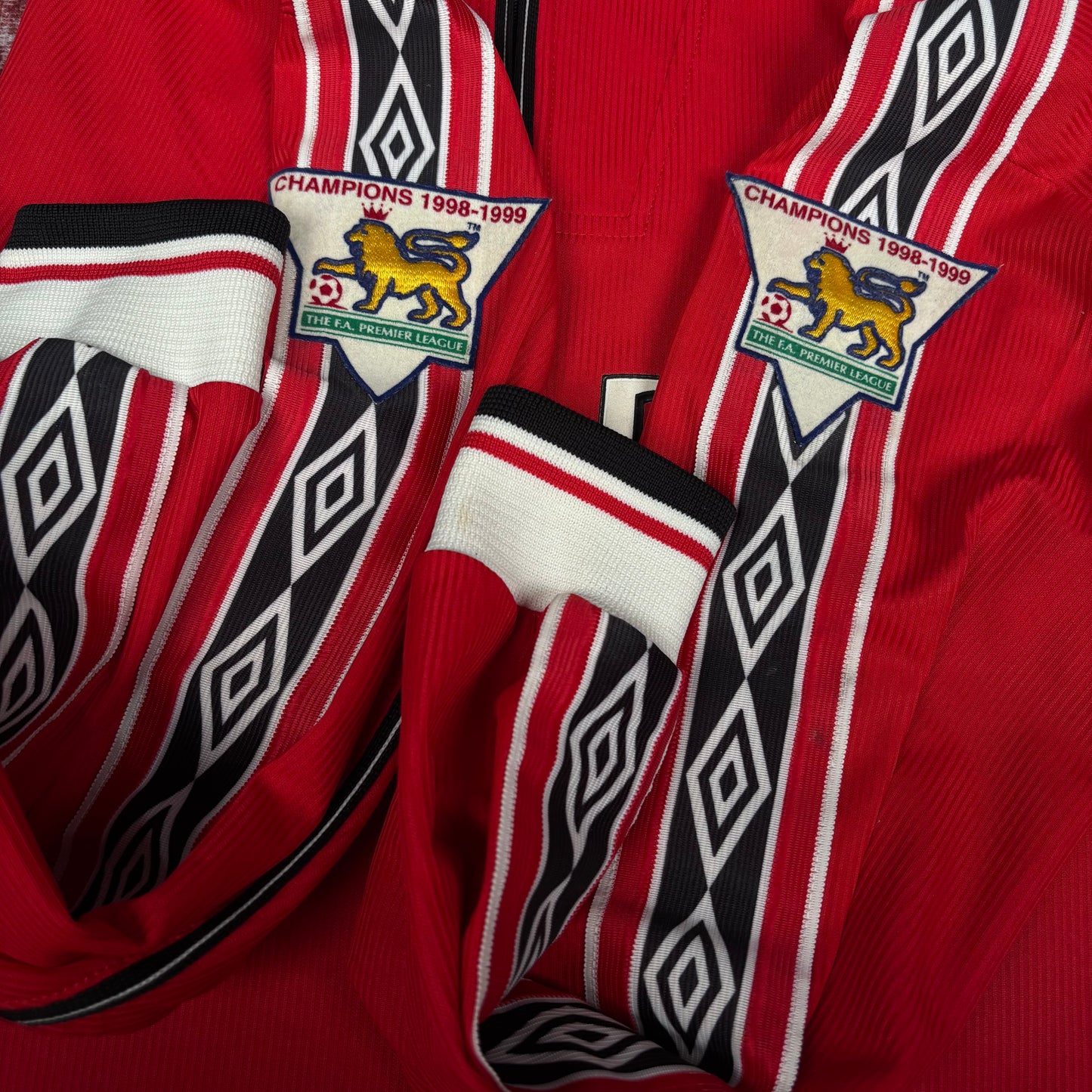 1999/00 Manchester United Home Longsleeve Shirt - Beckham - L