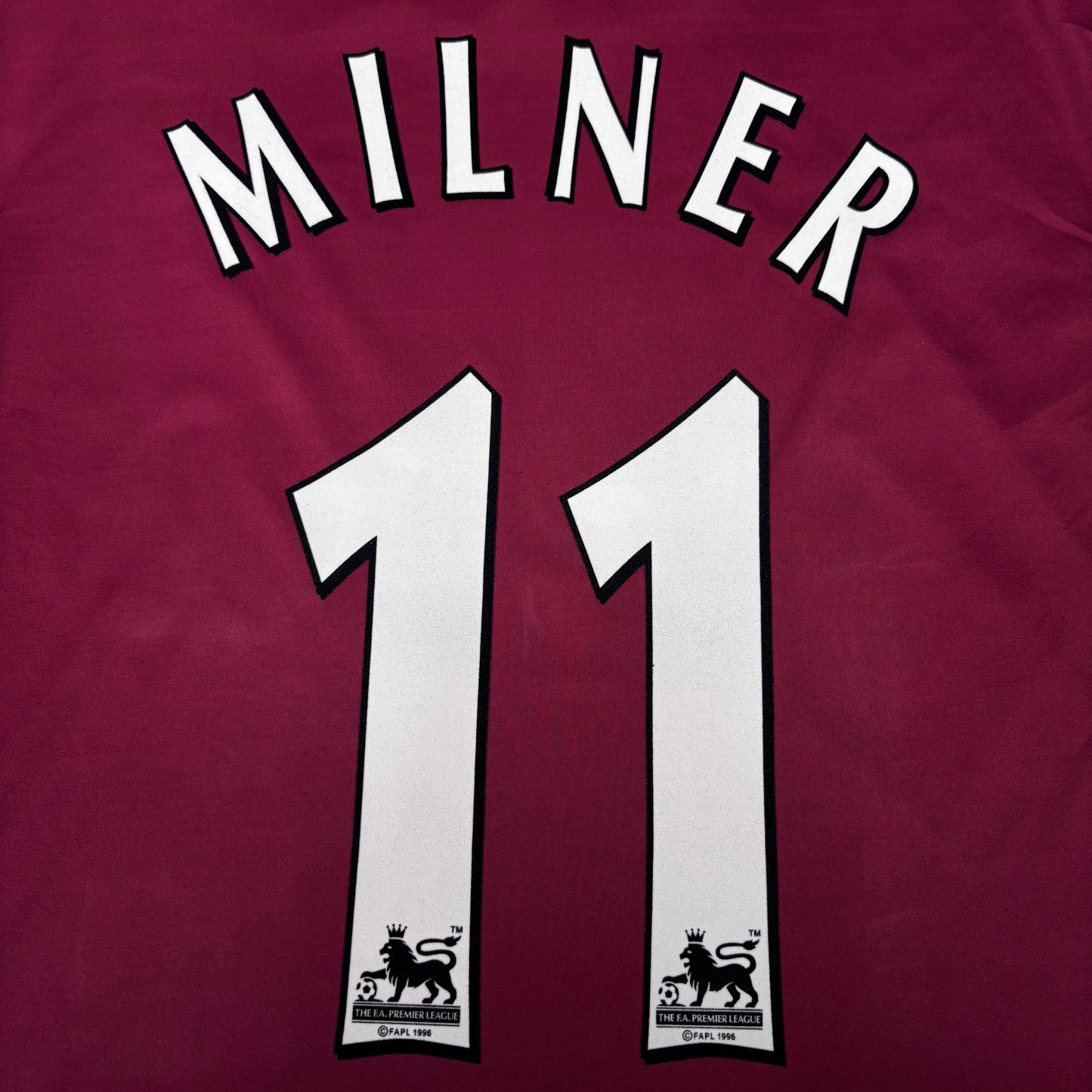 2005/06 Aston Villa Home Longsleeve Shirt - Milner - L