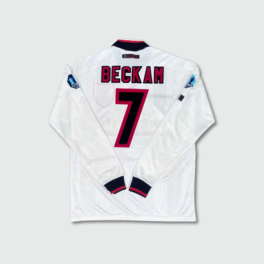 1997/98 Manchester United Away Longsleeve Shirt - David Beckham - M